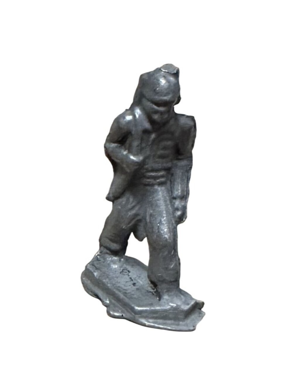 Vintage Lead Figure Military Soldier Marching Cast Lead Unpainted